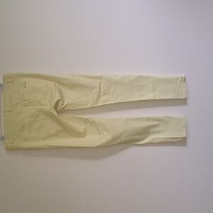 Costa Blanca Ladies size 8 yellow 💛 denim style pants with gold dusted buttons